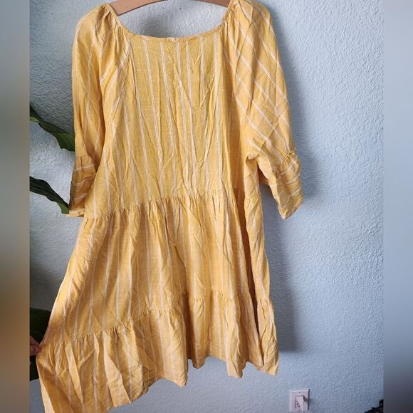 Robbie Bee tiered elbow sleeve boho peaseant cottagecore dress - Picture 12 of 16